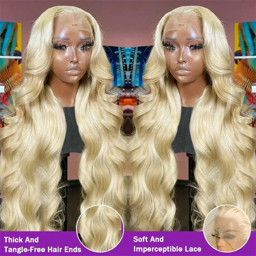 Finros ボディウェーブ 13 × 6 HD 透明 61 - 613 Blonde Body Wave Lace Front Wig のレビューと価格