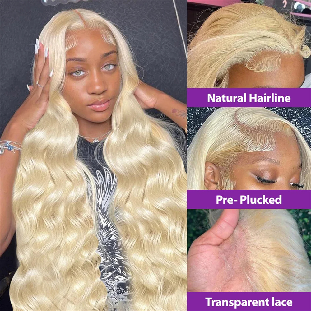 Finros ボディウェーブ 13 × 6 HD 透明 61 - 613 Blonde Body Wave Lace Front Wig のレビューと価格
