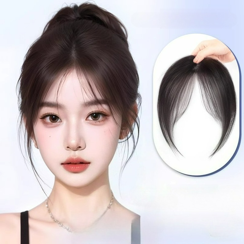 超軽量人毛前髪額再発行ワンクリップインヘアエクステンション自 - Seamless Clip In Hair Extensions Human Hair のレビューと価格