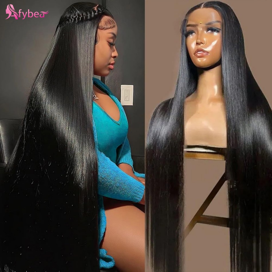 40インチストレート人毛ウィッグ　220密度HDレースウィッ - Hd Lace Frontal Wig Human Hair Pre Plucked のレビューと価格