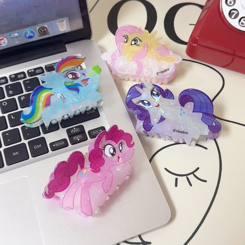 ハスブロマイリトルポニーシャークヘア爪クリップかわいい漫画ポ - Hair Clips のレビューと価格
